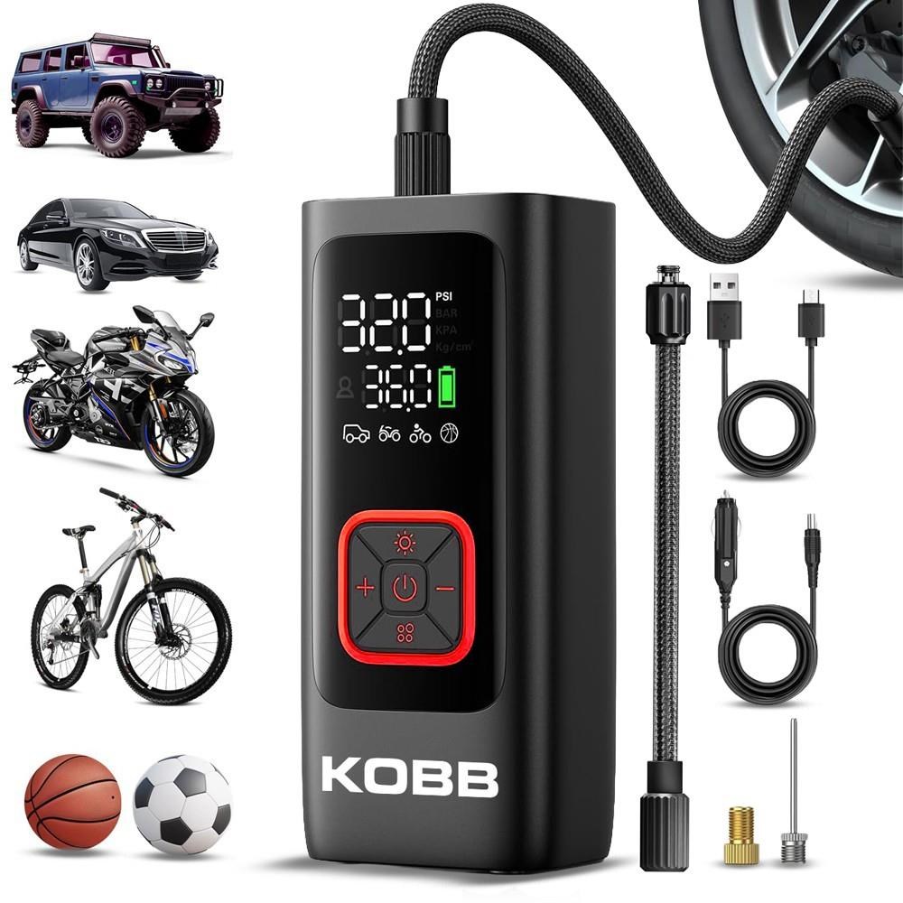 KOBBKOBB KB426 12V / Şarjlı Li-ion 150 PSI Dijital Göstergeli Akıllı Lastik Şişirme Pompası+ Powerbank + SOS + Led LambaKB426