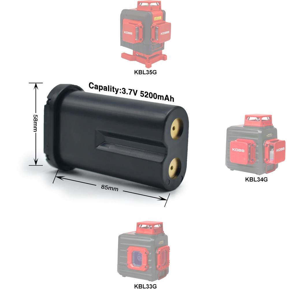 KOBBKOBB KBL01 3.7Volt/5200mAh Li-ion Lazer Hizalama Yedek AküsüKBL01