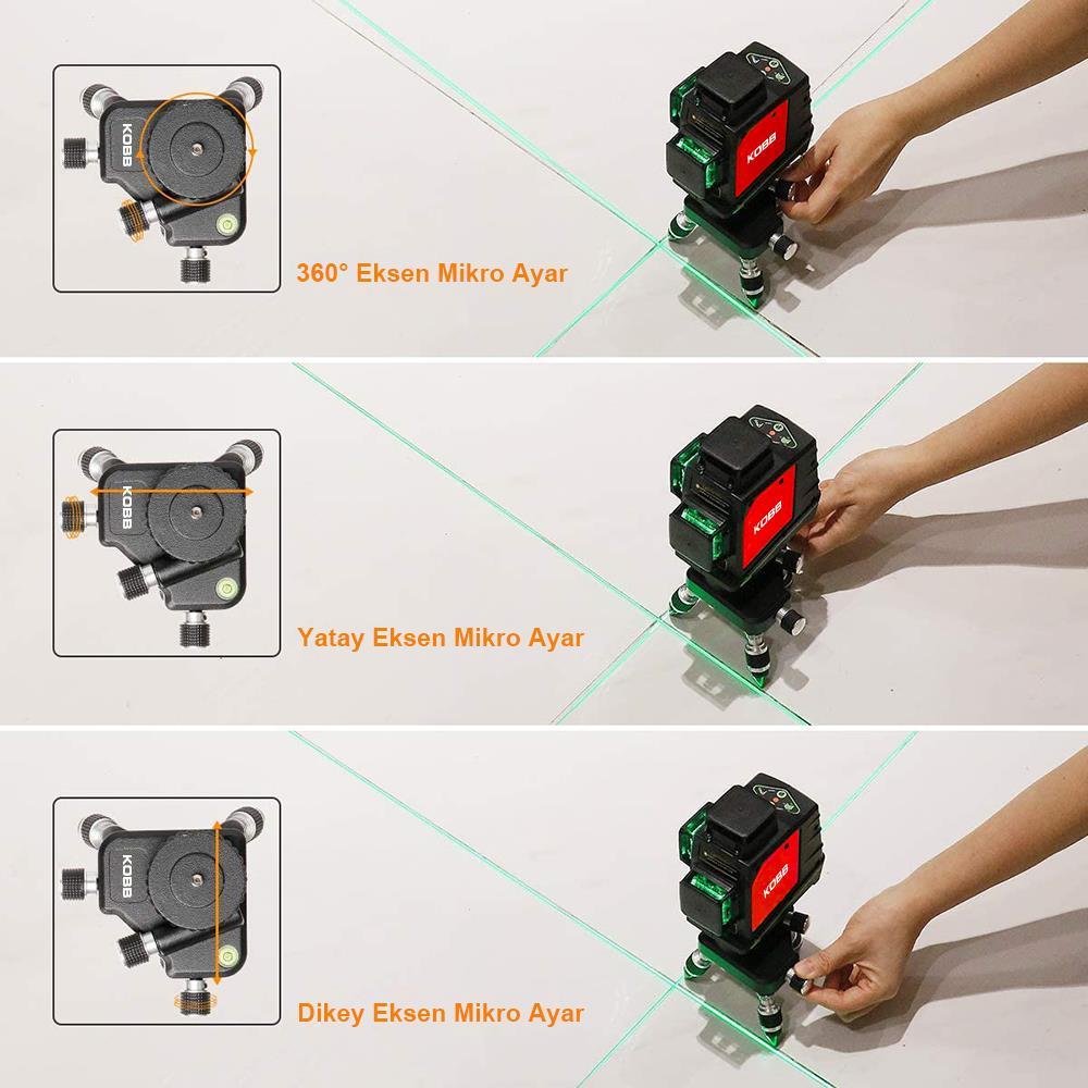 KOBBKOBB KBL2 Üç Eksenli Hassas Ayarlanabilir Lazer Hizalama TripoduKBL2
