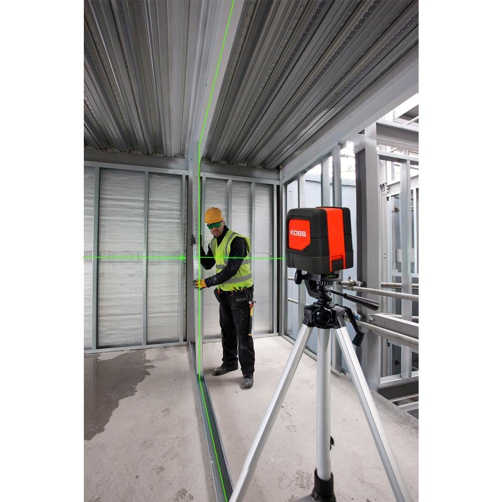 KOBBKOBB KBL91GTP 30 Metre Profesyonel Yatay ve Dikey Otomatik Hizalamalı Yeşil Çapraz Çizgi Lazer Distomat + TripodKBL91GTP