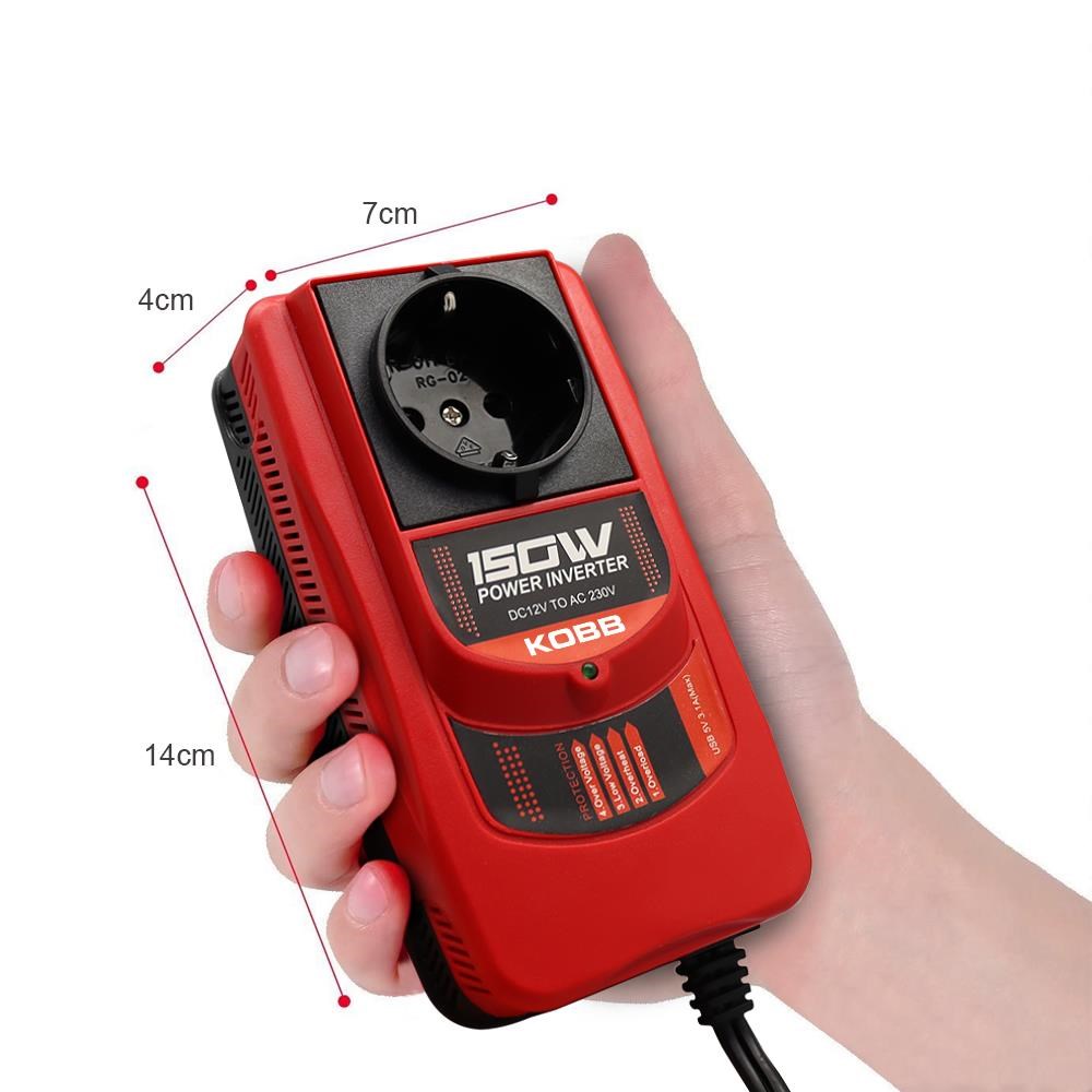 KOBBKOBB KBN150 12V/220V 150Watt Modifiye Sinüs Dönüştürücü İnvertörKBN150