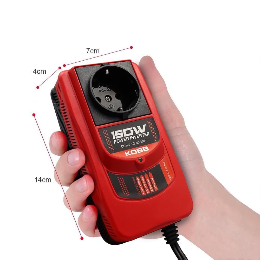 KOBBKOBB KBN150 12V/220V 150Watt Modifiye Sinüs Dönüştürücü İnvertörKBN150