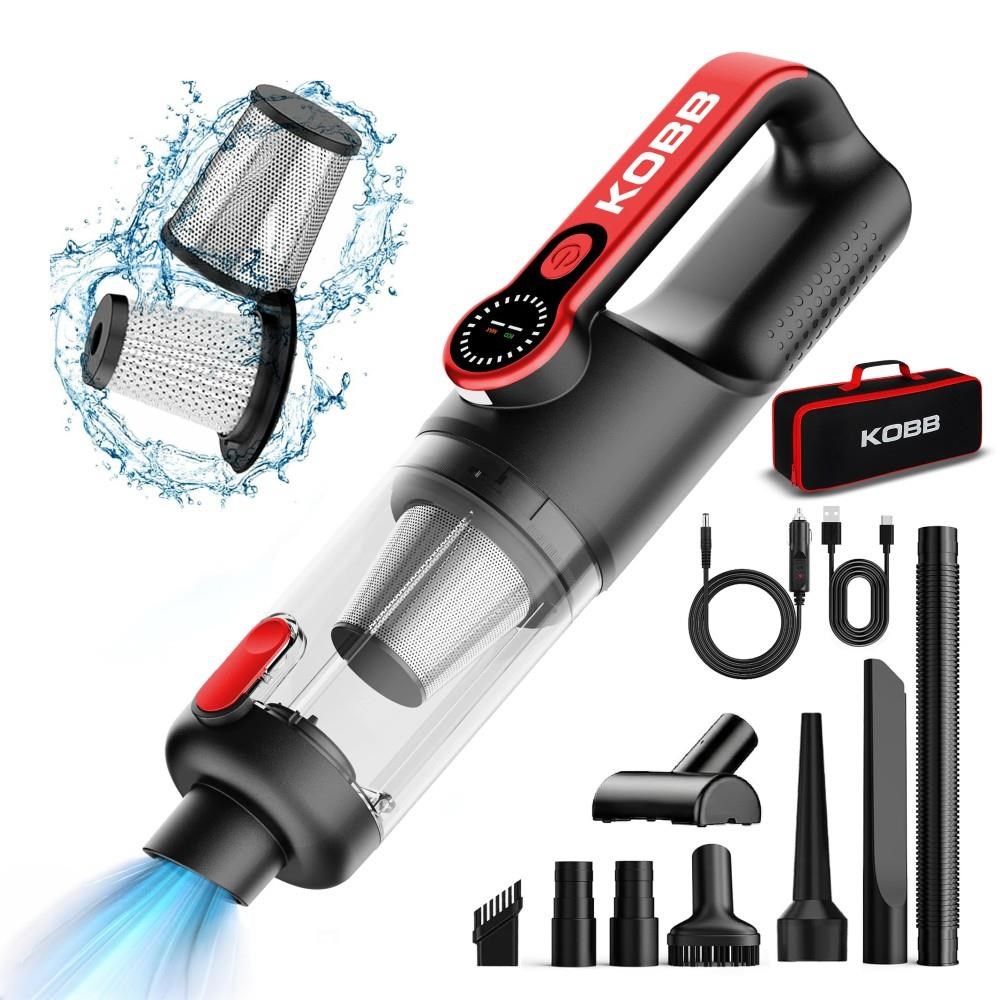KOBBKOBB KBV20 12Volt/ Li-ion Şarjlı Kömürsüz Motor Hibrit Araç Süpürgesi + 8 Parça Aksesuar Seti + Taşıma ÇantasıKBV20