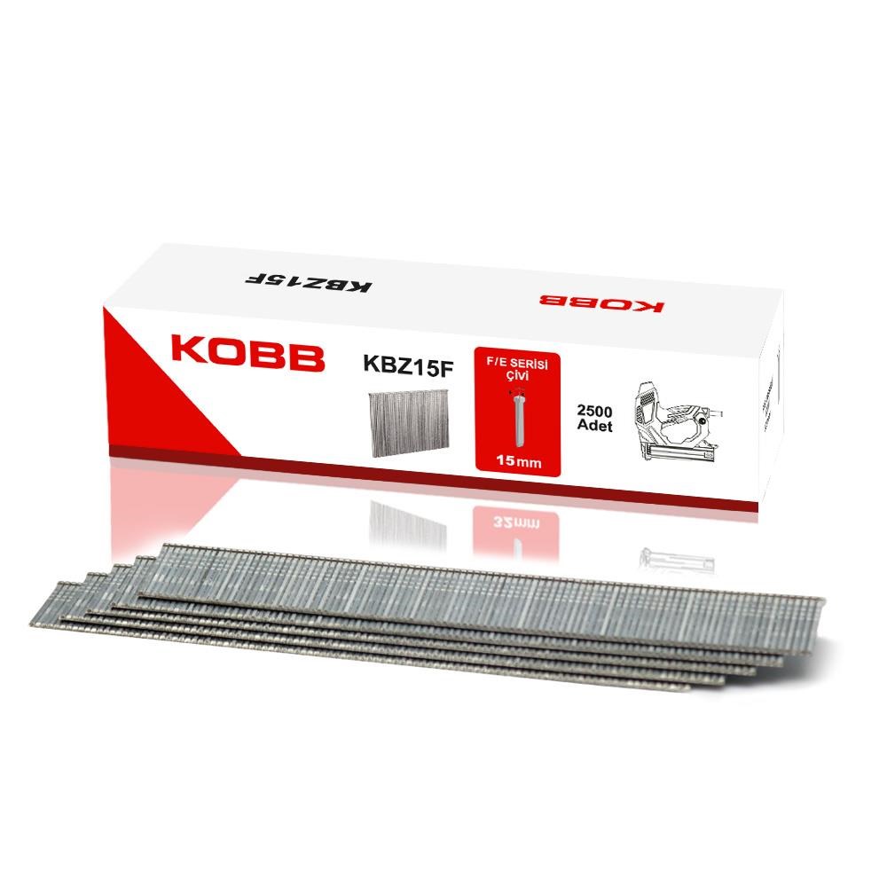 KOBBKOBB KBZ15F 15mm 2500 Adet F/E/J/8 Serisi Ağır Hizmet Tipi Kesik Başlı ÇiviKBZ15F