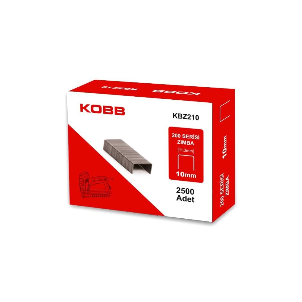 KOBBKOBB KBZ210 10mm 2500 Adet 200 Serisi Ağır Hizmet Tipi Zımba TeliKBZ210