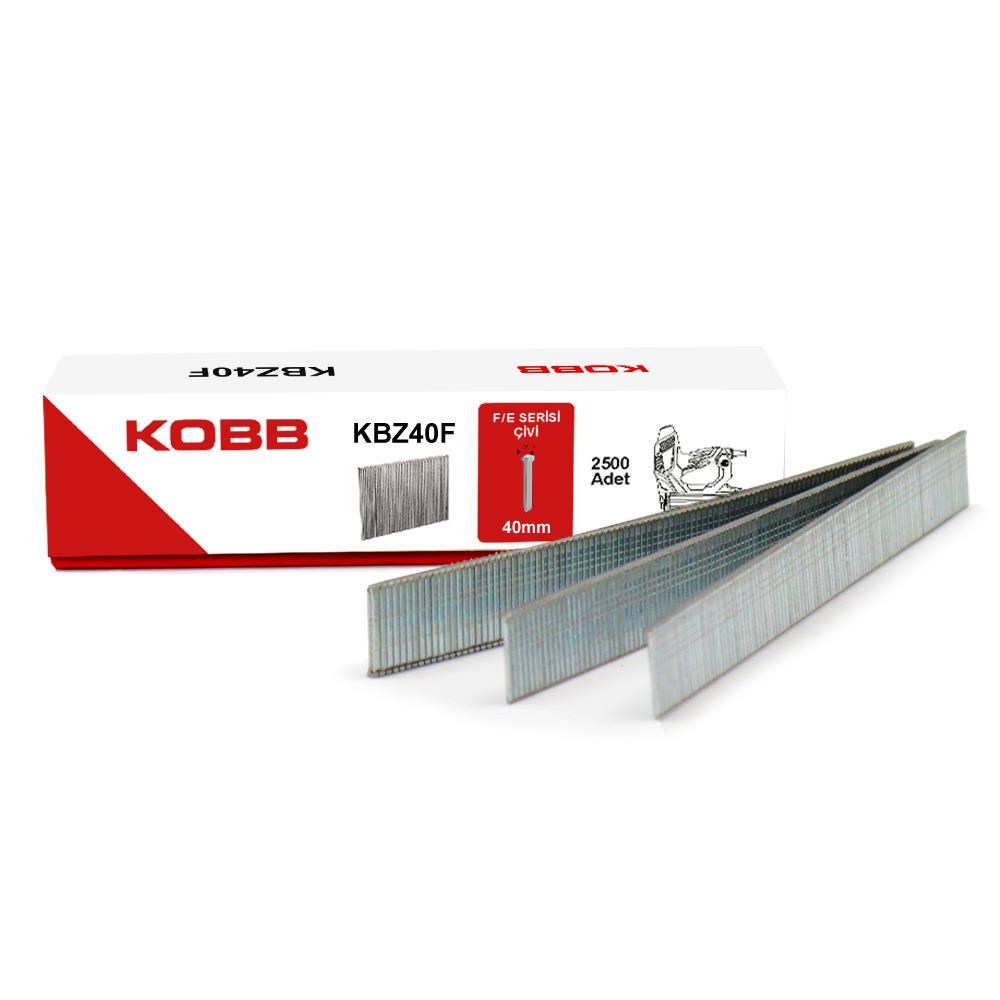 KOBBKOBB KBZ40F 40mm 2500 Adet F/E/J/8 Serisi Ağır Hizmet Tipi Kesik Başlı ÇiviKBZ40F