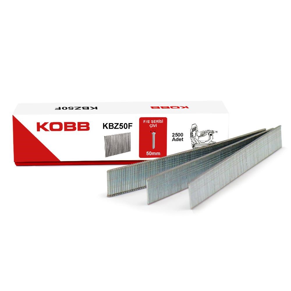 KOBBKOBB KBZ50F 50mm 2500 Adet F/E/J/8 Serisi Ağır Hizmet Tipi Kesik Başlı ÇiviKBZ50F