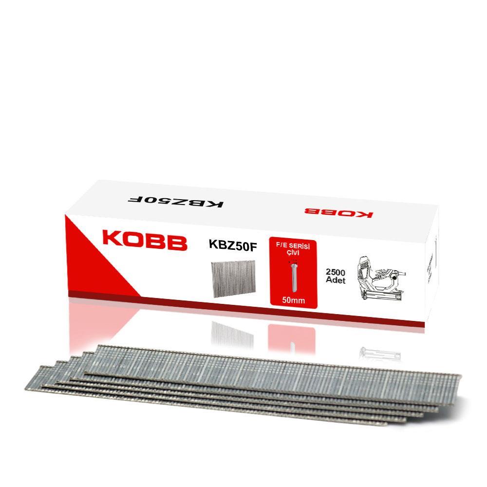 KOBBKOBB KBZ50F 50mm 2500 Adet F/E/J/8 Serisi Ağır Hizmet Tipi Kesik Başlı ÇiviKBZ50F