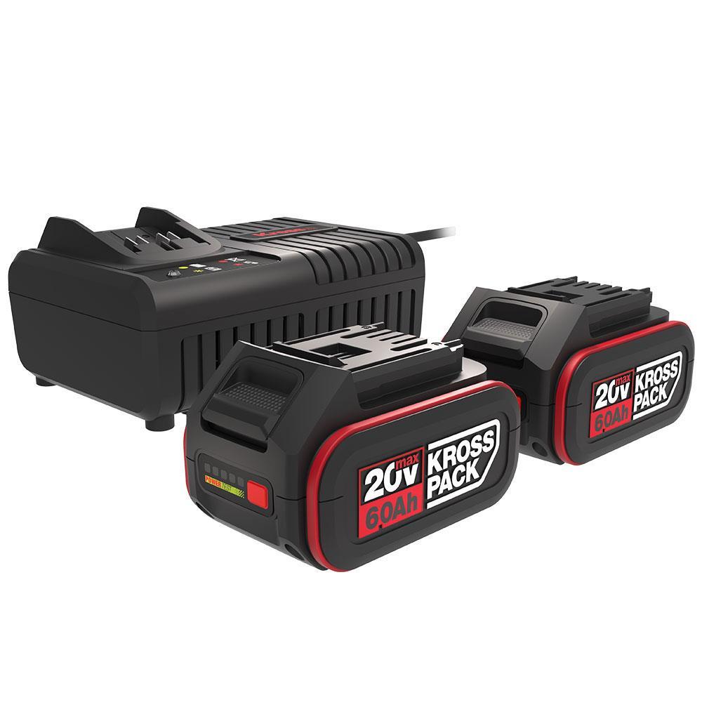 KressKress KAD22 20Volt 6.0Ah Kross Pack Li-ion Çift Akü ve Akü Şarj CihazıKAD22