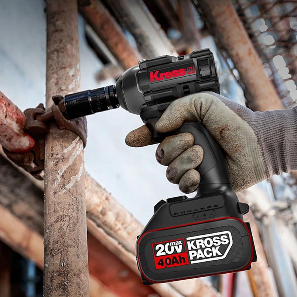 KressKress KH275 20Volt/4.0Ah Li-ion Çift Akülü 500Nm Kömürsüz Profesyonel Şarjlı Somun SıkmaKH275