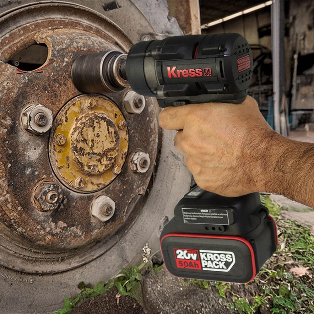 KressKress KH276.91 20Volt 700/850Nm Kömürsüz Profesyonel Şarjlı Somun Sıkma (Akü Dahil Değildir)KH276.91