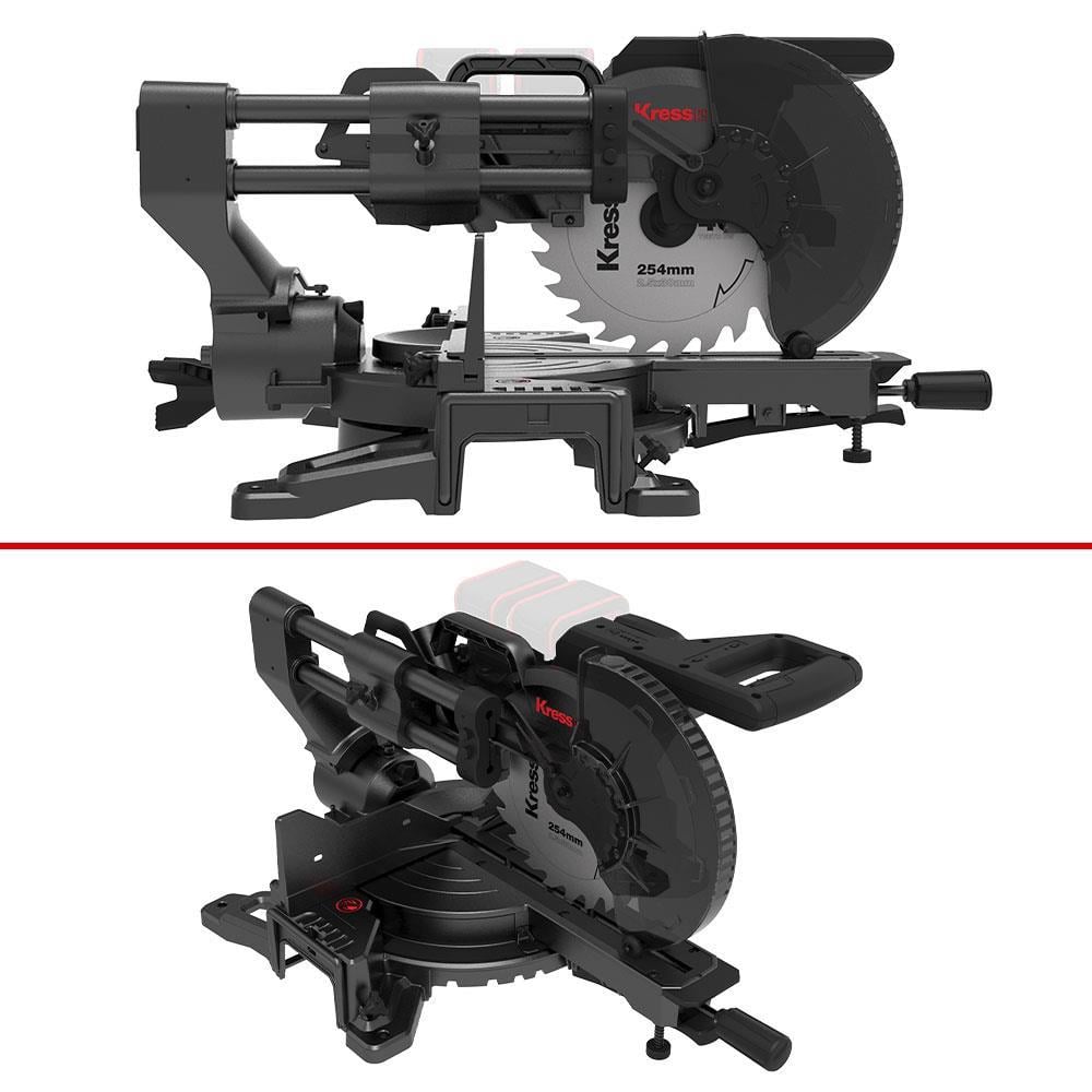 KressKress KH483.9 40Volt 1400W 254MM Kömürsüz Kızaklı Bluetooth Bağlantılı Profesyonel Gönye Kesme (Akü Dahil Değildir)KH483.9