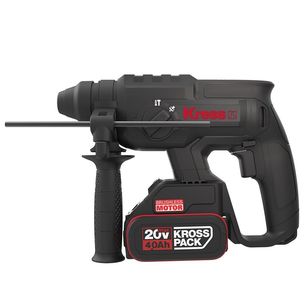 KressKress KU390.4 20Volt 4.0Ah. 2.0J Li-ion Çift Akülü Şarjlı Kömürsüz Profesyonel SDS-Plus Pnömatik Kırıcı/DeliciKU390.4