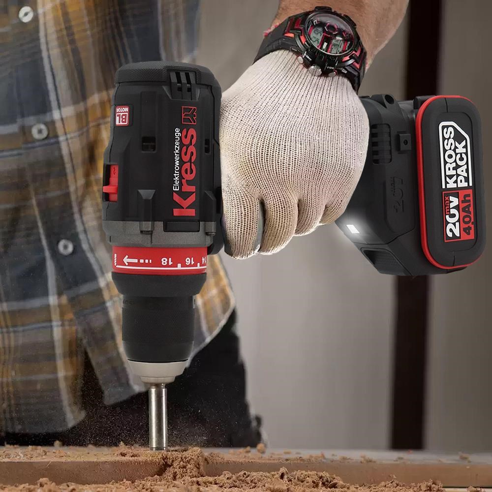 KressKress KUA72.91 20Volt Kömürsüz Profesyonel Şarjlı Matkap (Akü Dahil Değildir)KUA72.91