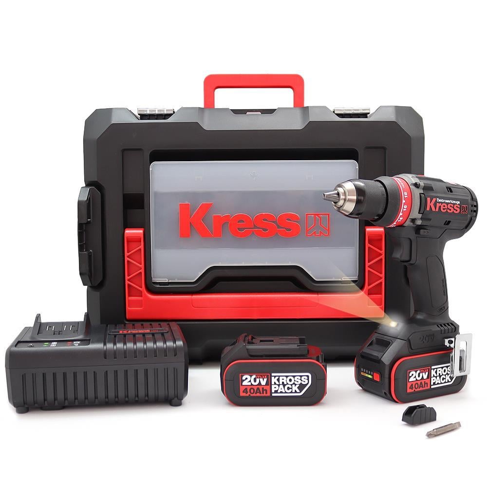 KressKress KUA72.1 20Volt/4.0Ah Li-ion Çift Akülü Kömürsüz Profesyonel Şarjlı MatkapKUA72.1