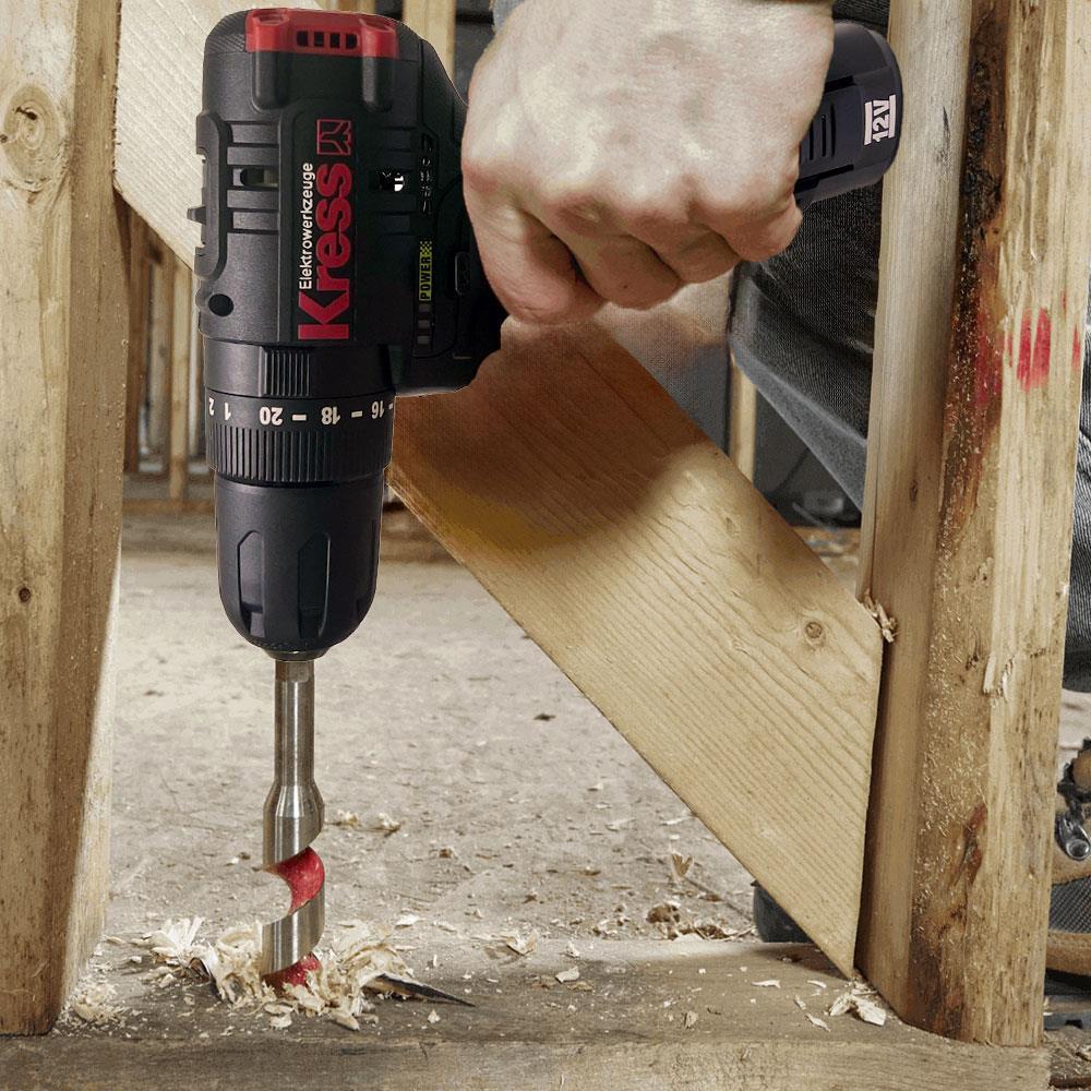 KressKress KUC12 12Volt/2.0Ah Li-ion Çift Akülü Kömürsüz Profesyonel Şarjlı Darbeli MatkapKUC12