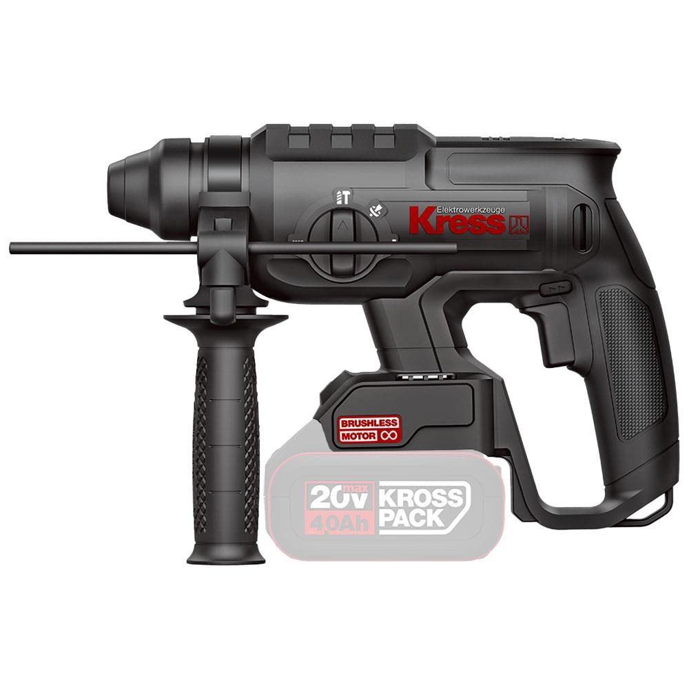 KressKress KUC60.91 20Volt 2.0J Kömürsüz Profesyonel SDS-Plus Pnömatik Kırıcı/Delici (Akü Dahil Değildir)KUC60.91