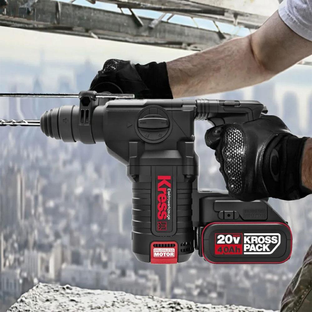 KressKress KUC61.91 20Volt 2.2J Kömürsüz Profesyonel SDS-Plus Pnömatik Kırıcı/Delici (Akü Dahil Değildir)KUC61.91