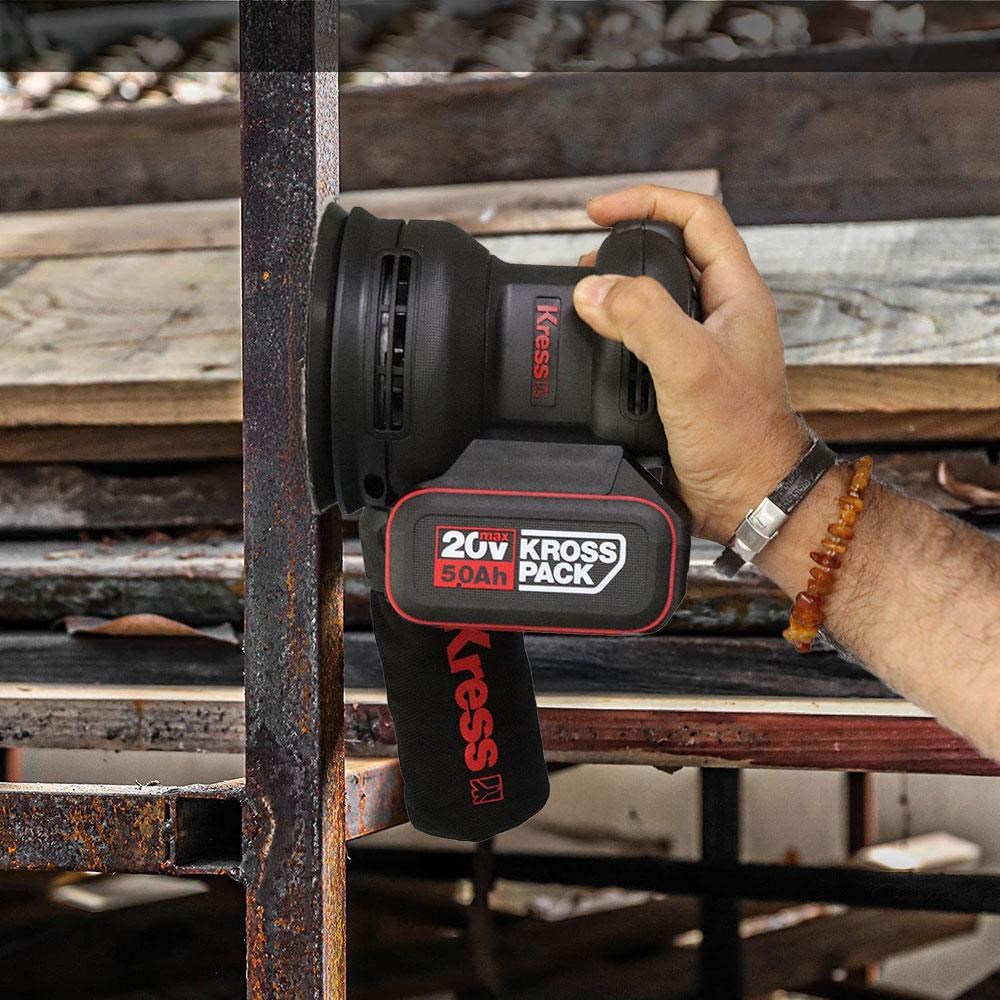 KressKress KUD20.9 20Volt 125mm Kömürsüz Profesyonel Devir Ayarlı Eksantrik Zımpara (Akü Dahil Değildir)KUD20.9