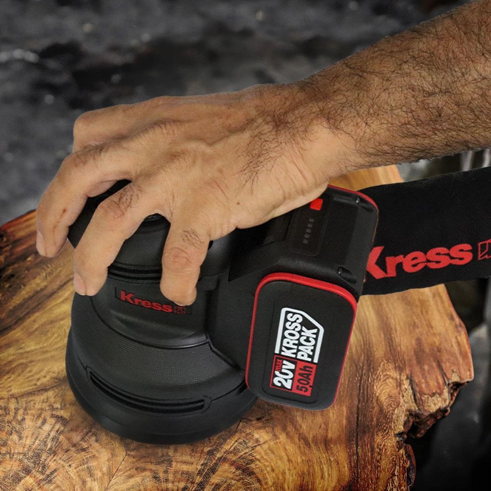 KressKress KUD20.9 20Volt 125mm Kömürsüz Profesyonel Devir Ayarlı Eksantrik Zımpara (Akü Dahil Değildir)KUD20.9