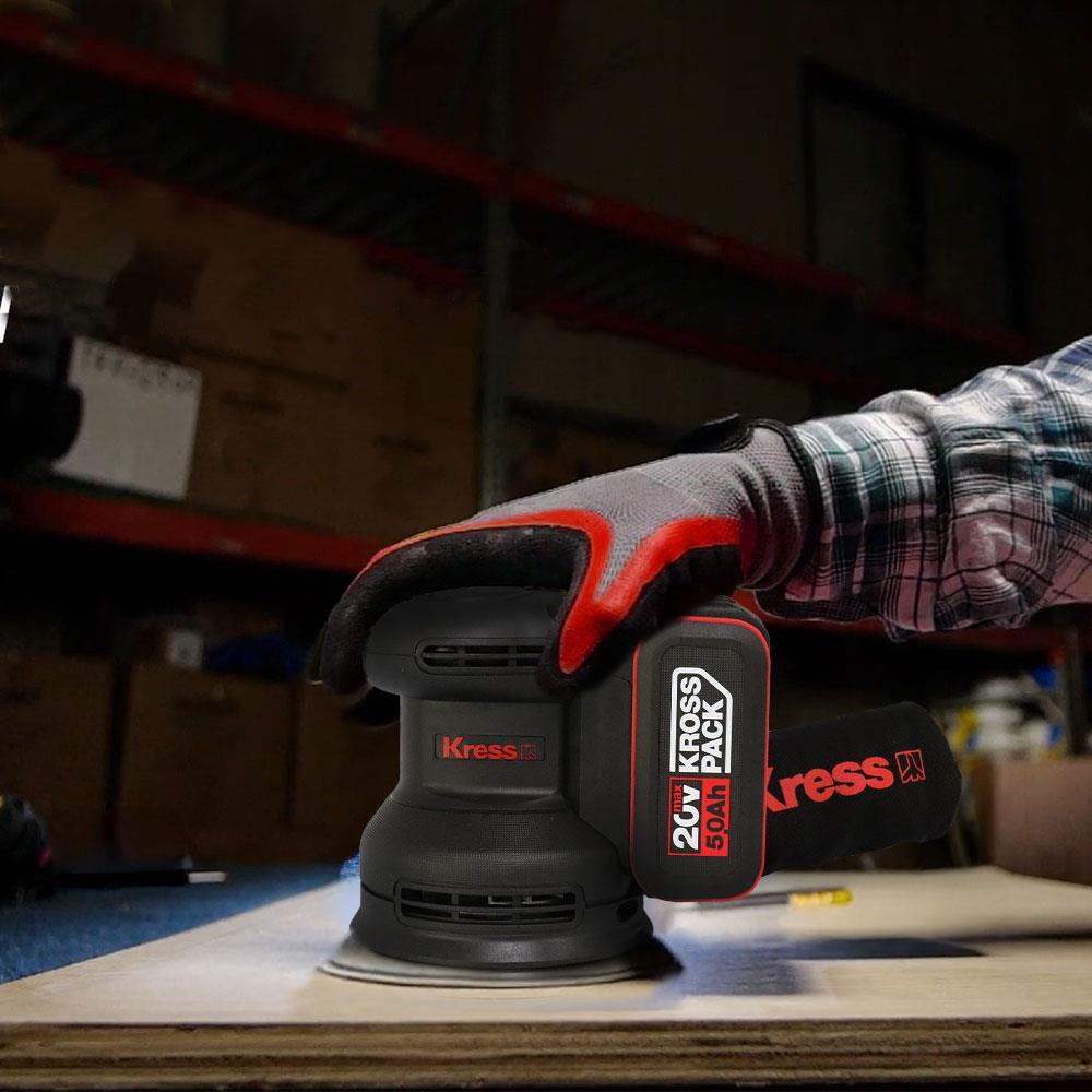 KressKress KUD20.9 20Volt 125mm Kömürsüz Profesyonel Devir Ayarlı Eksantrik Zımpara (Akü Dahil Değildir)KUD20.9