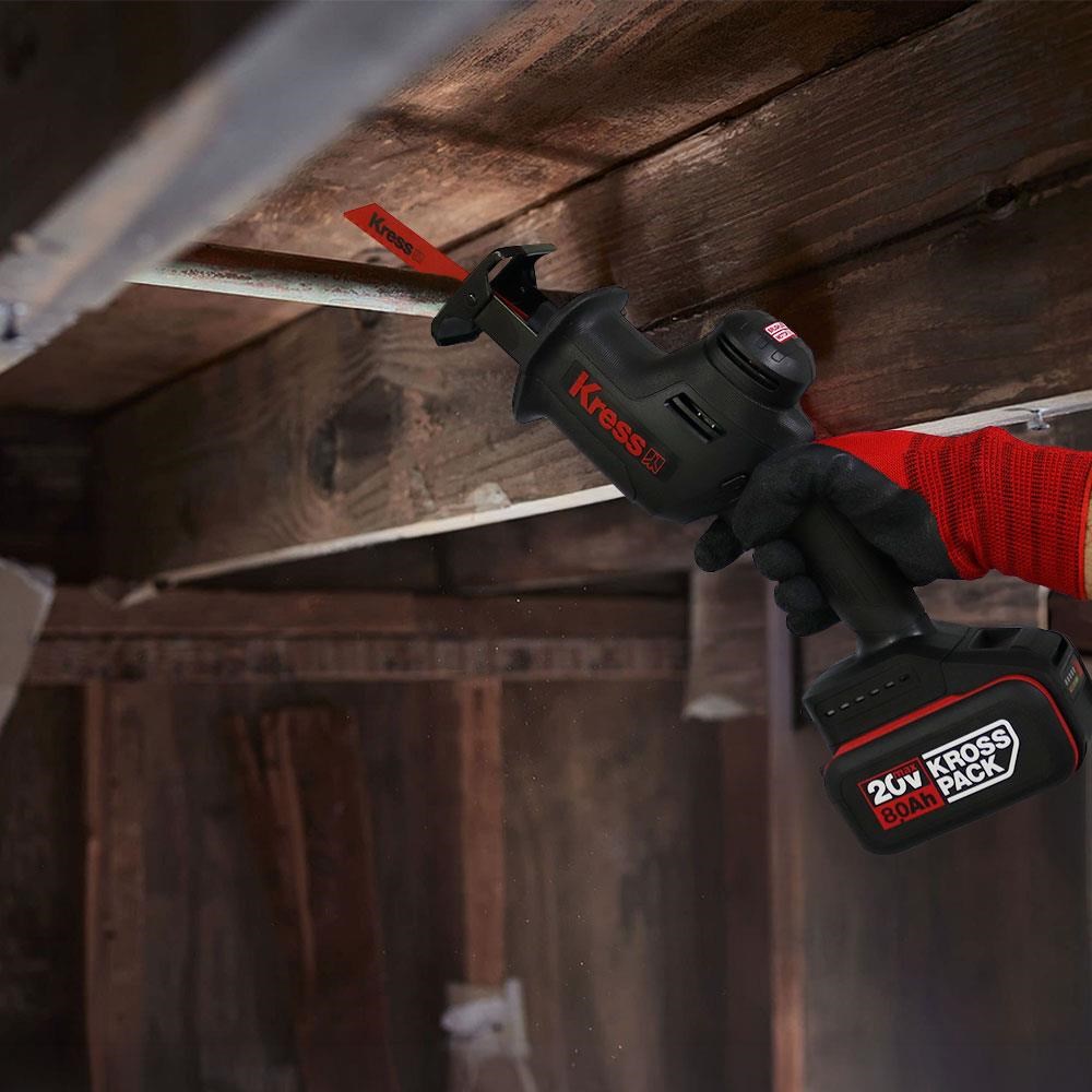 KressKress KUE00.91 20Volt Kömürsüz Profesyonel Tilki Kuyruğu Testere (Akü Dahil Değildir)KUE00.91