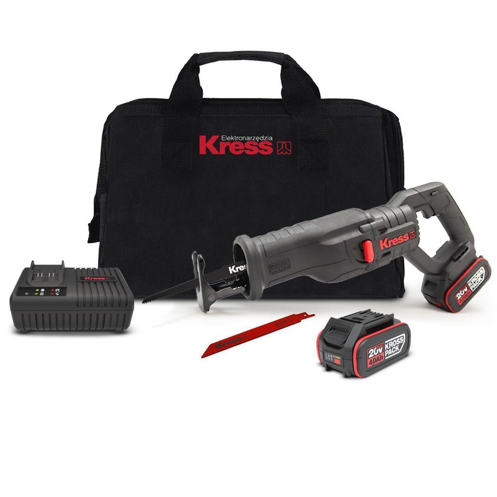 KressKress KUE01 20Volt/4.0Ah Li-ion Çift Akülü Kömürsüz Profesyonel Tilki Kuyruğu TestereKUE01