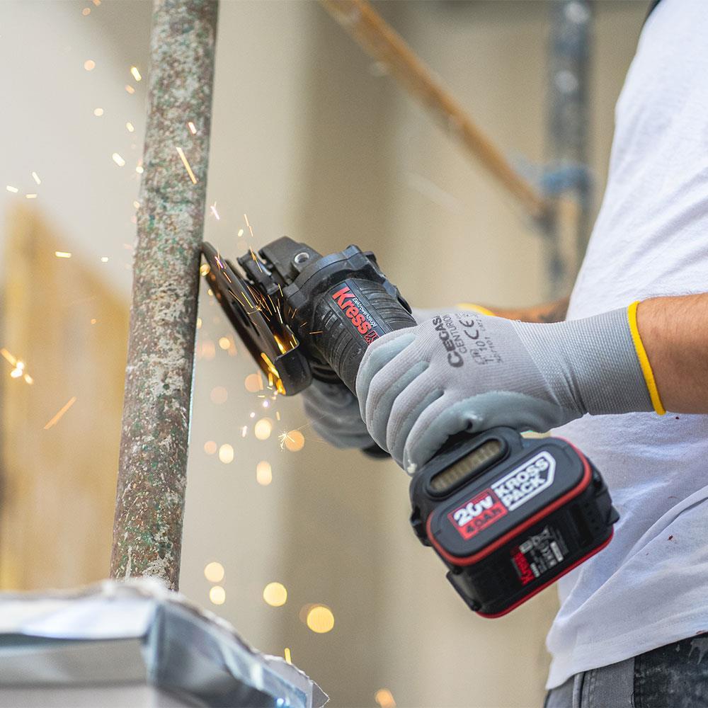 KressKress KUH02.91 20Volt 115mm Kömürsüz Profesyonel Şarjlı Devir Ayarlı Avuç Taşlama (Akü Dahil Değildir)KUH02.91