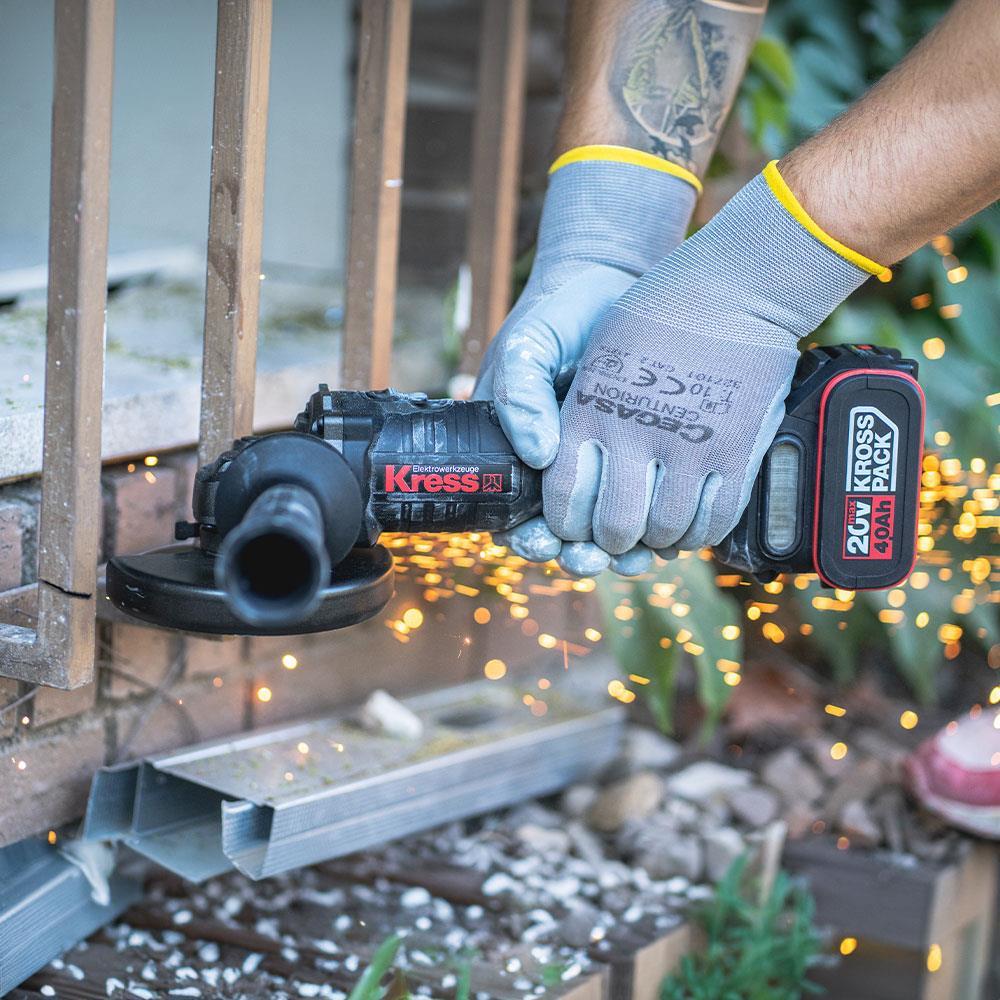 KressKress KUH02.91 20Volt 115mm Kömürsüz Profesyonel Şarjlı Devir Ayarlı Avuç Taşlama (Akü Dahil Değildir)KUH02.91