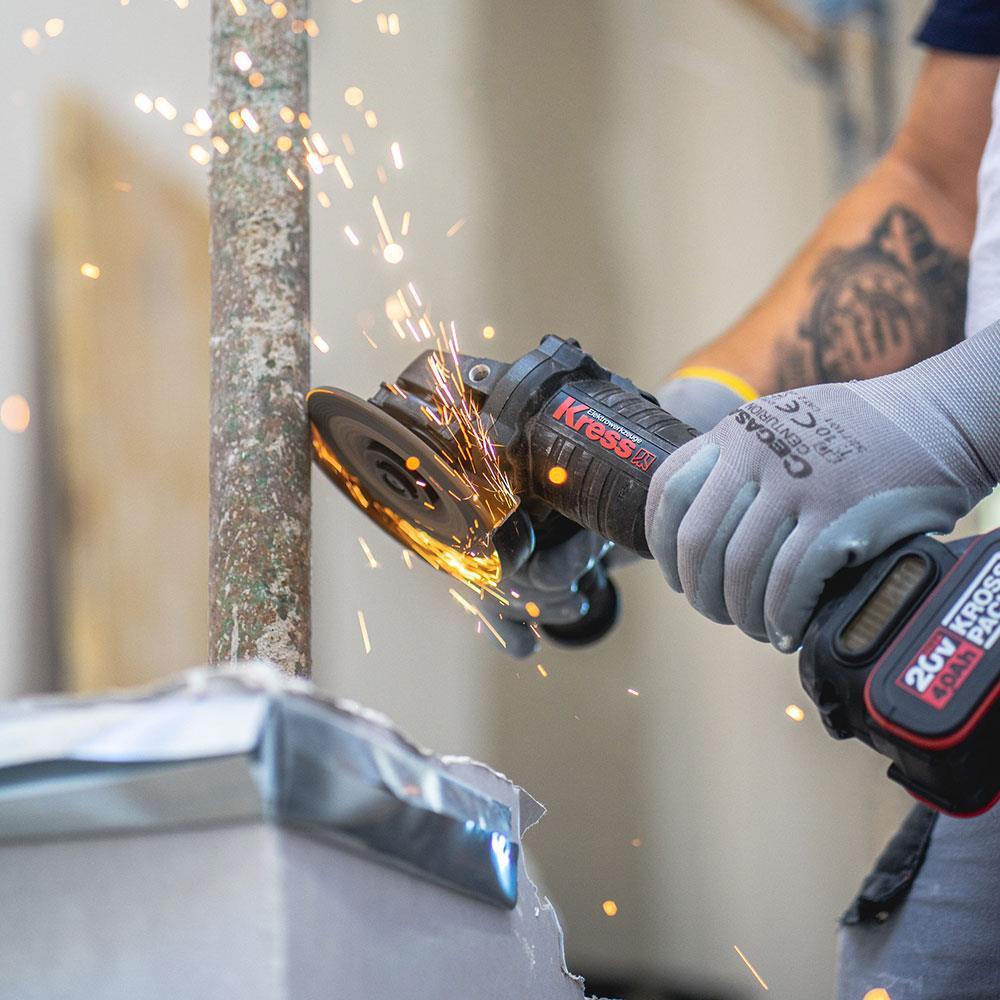 KressKress KUH10.91 20Volt 125mm Kömürsüz Profesyonel Şarjlı Devir Ayarlı Avuç Taşlama (Akü Dahil Değildir)KUH10.91