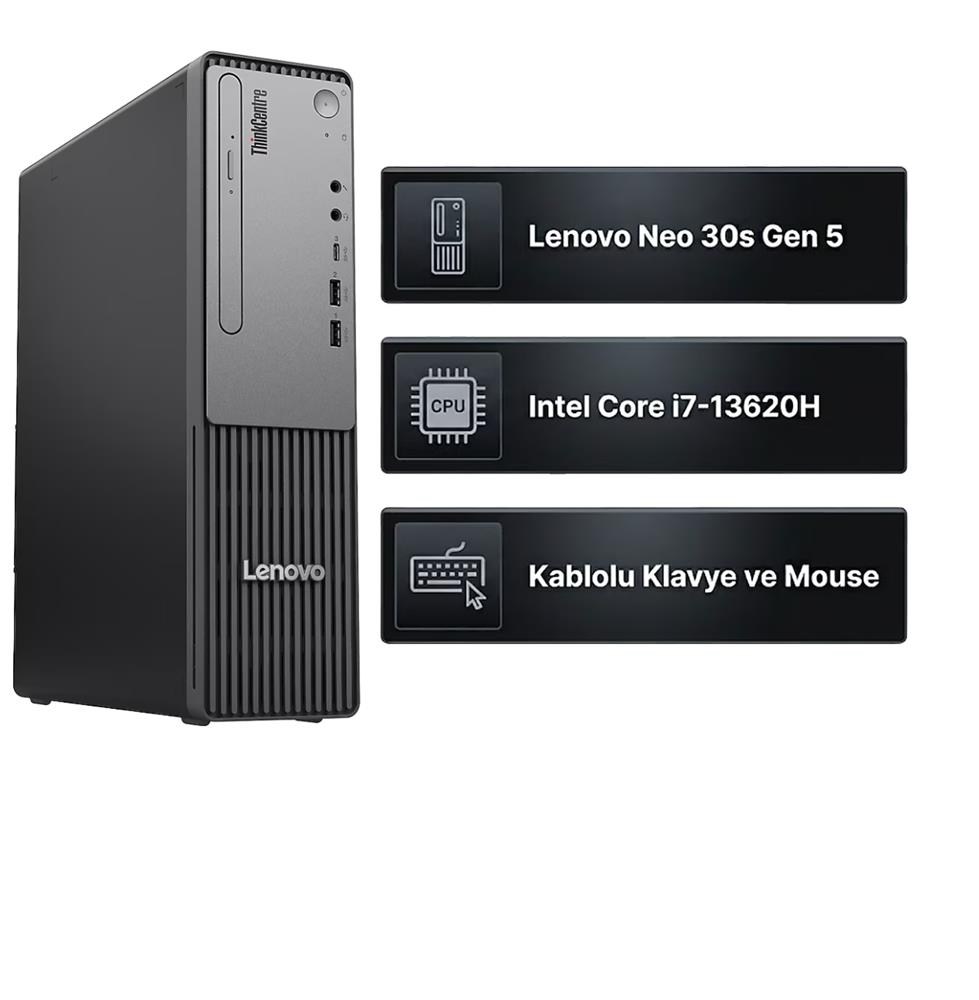 LENOVOLenovo ThinkCentre Neo 30s Gen 5 13DJS00L00  Intel Core i7-13620H 16GB 512GB SSD FreeDOS Mini Pc199272901112