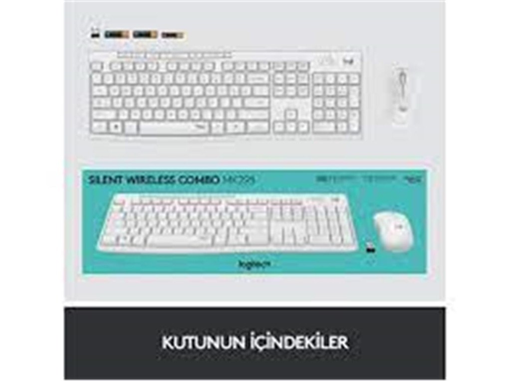 LOGITECHLogitech 920-010089 MK295 Kablosuz Beyaz Klavye Mouse Set5099206094543