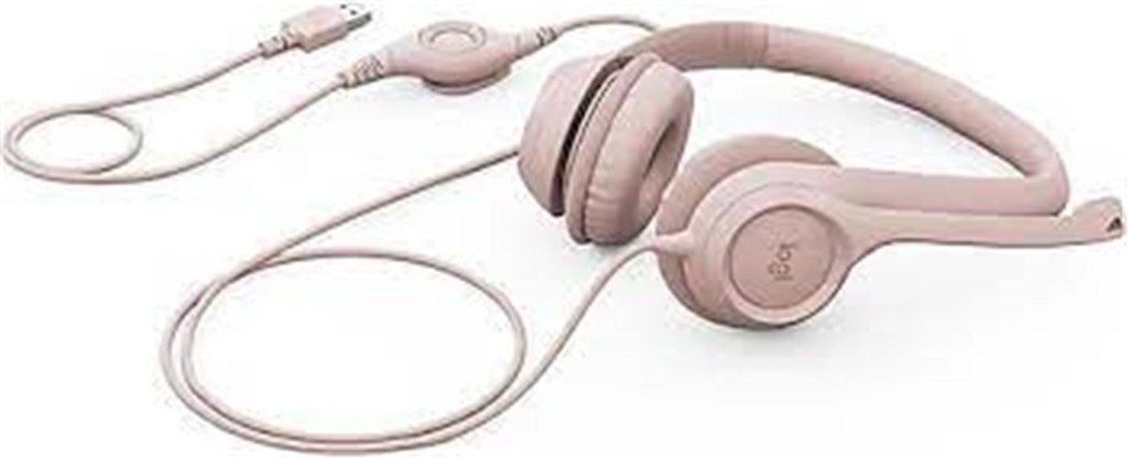 LOGITECHLogitech 981-001281 H390 Pudra Pembe Usb Mikrofonlu Kulaklık5099206107298