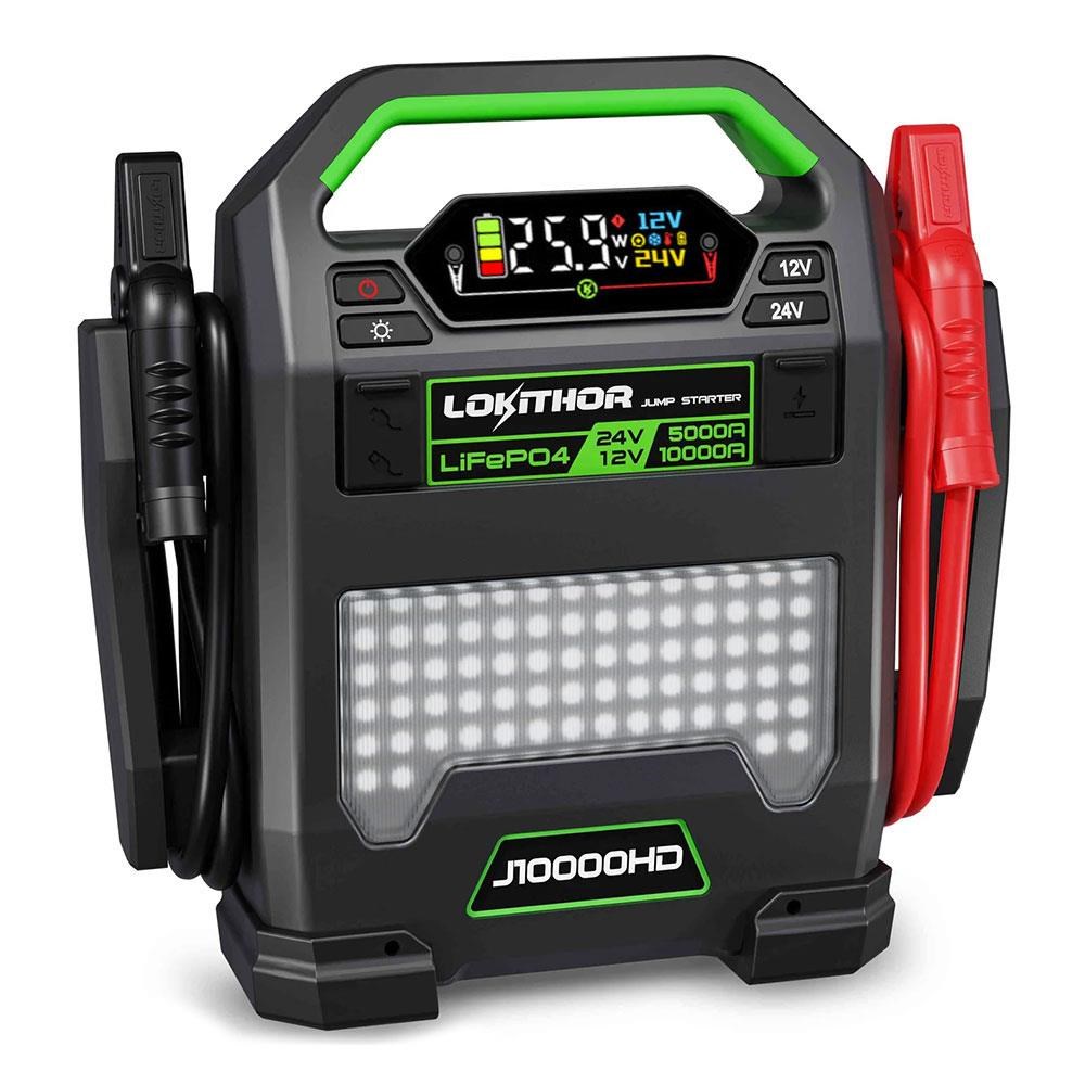 LokithorLokithor J10000HD 12V/24V 10.000Amp LiFePO4 Akıllı Akü Takviye + Powerbank + Led LambaJ10000HD