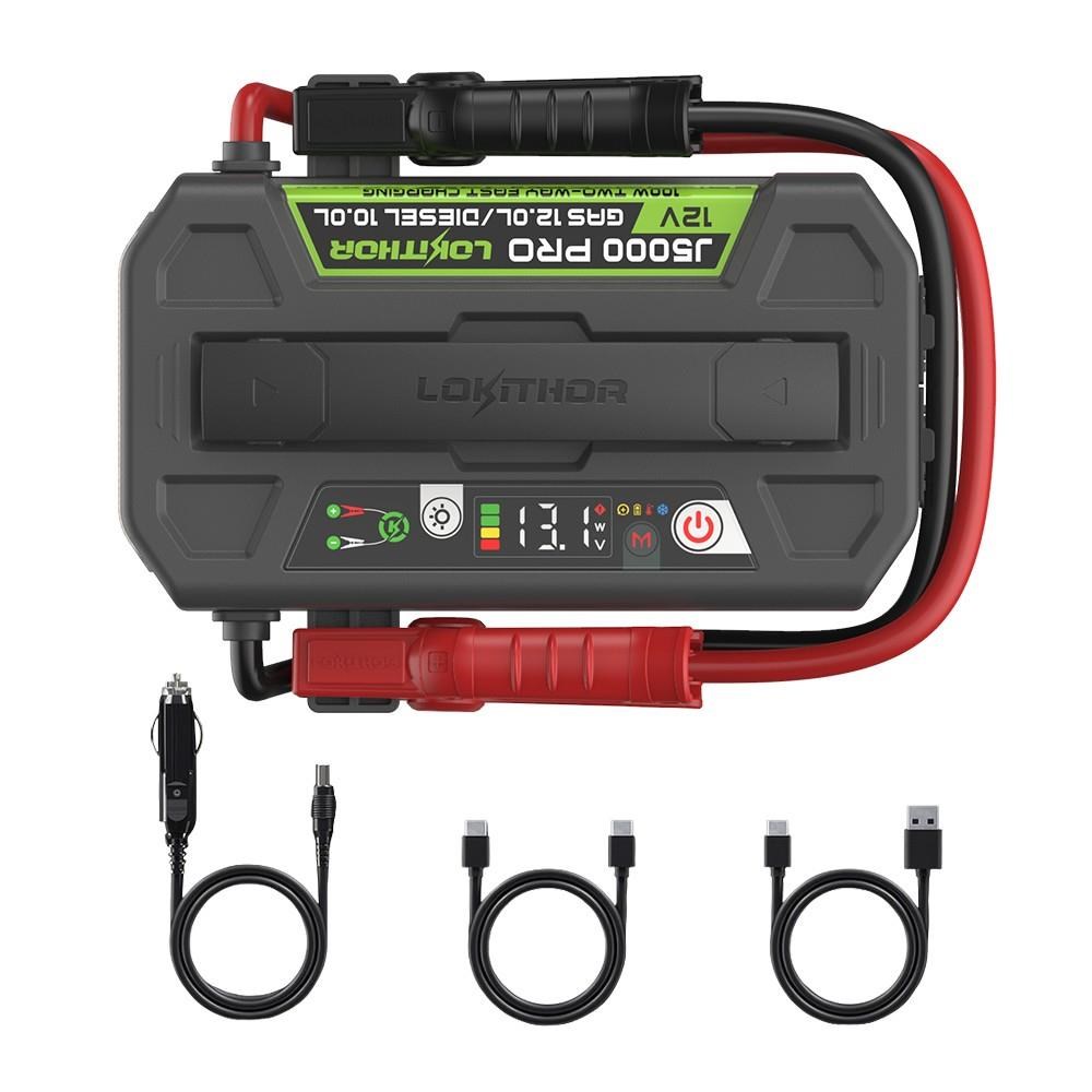 LokithorLokithor J5000PRO 12V 5000Amp LiFePO4 Akıllı Akü Takviye + Powerbank + Led LambaJ5000PRO