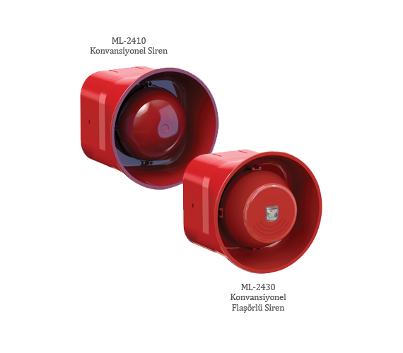 MavigardMavigard ML-2430 Konvansiyonel Flaşörlü Elektronik Siren, Kırmızı 24V DCME-ML-2430