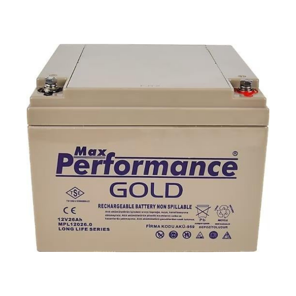 Max Performance GoldMax Performance Gold 12V 40Ah Deep Cycle Jel AküMPG12040.0