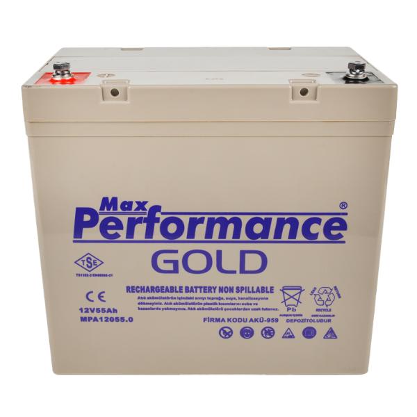Max Performance GoldMax Performance Gold 12V 55Ah Bakımsız Kuru AküGold12-55