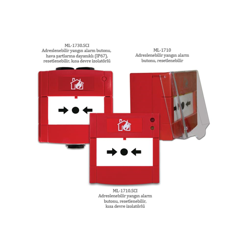 MaxlogicMaxlogic ML-1710 Adreslenebilir yangın alarm butonuML-1710