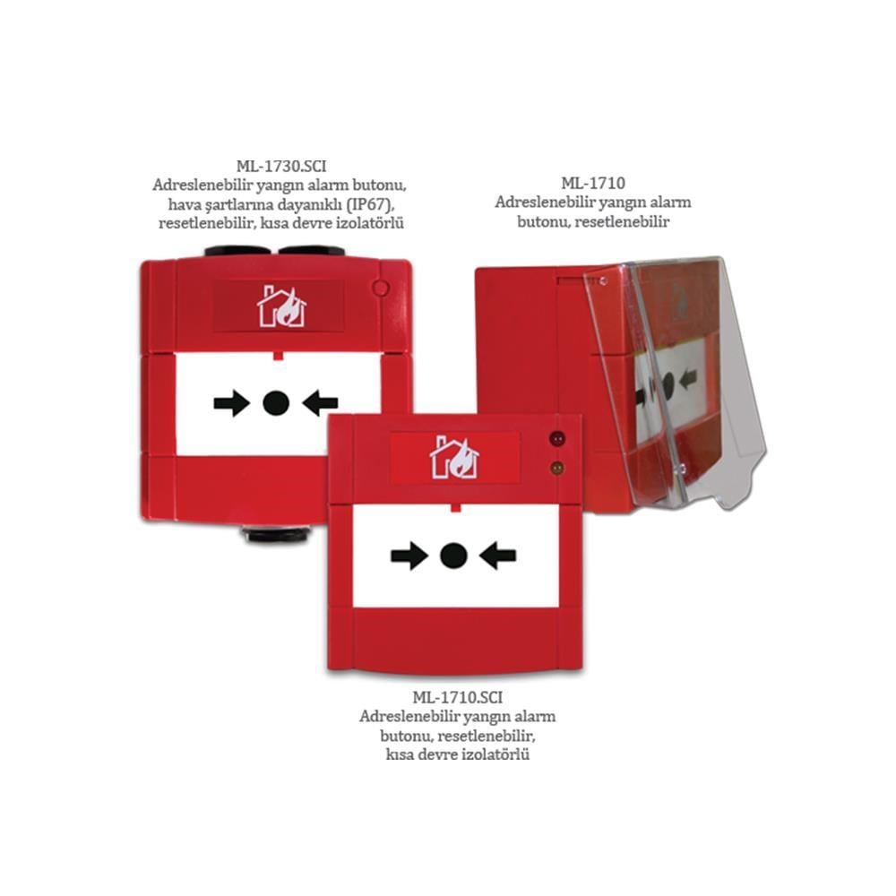 MaxlogicMaxlogic ML-1710.SCI Adreslenebilir Yangın Alarm ButonuML-1710.SCI