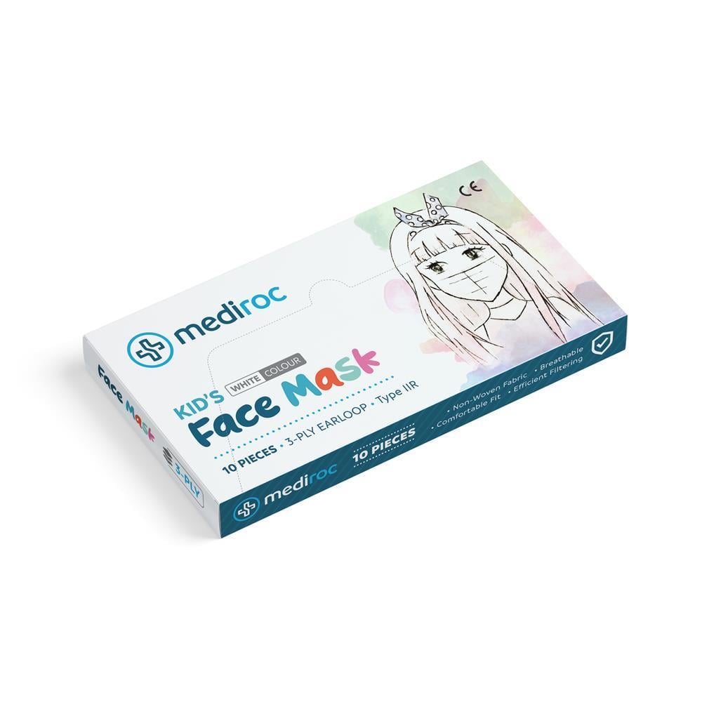 MEDIROCMediroc (Wexta) (Kız-Erkek) Beyaz STL3PLY Melt Blown Koruyucu Çocuk  Maskesi 10lu8680096106910