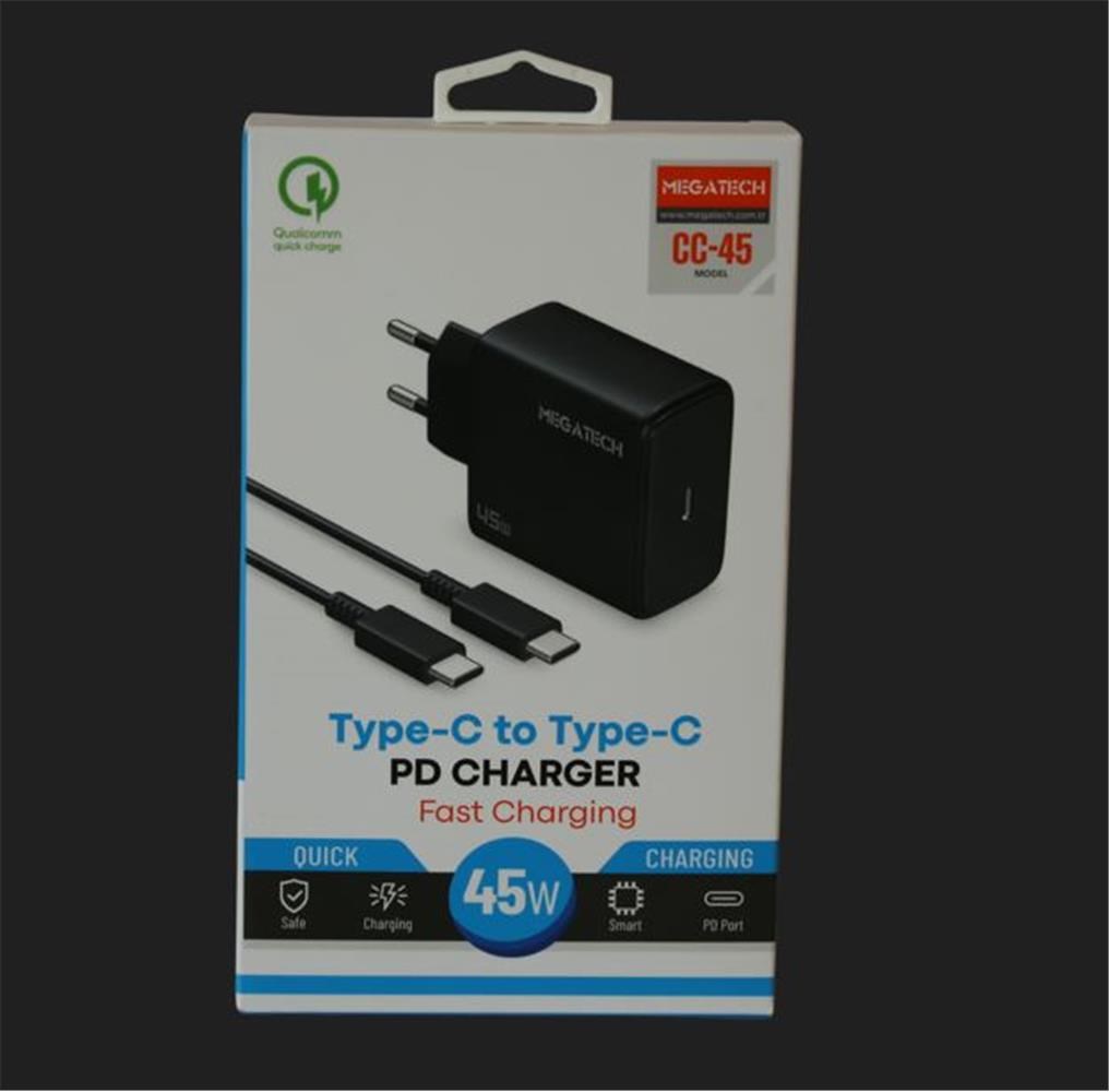 MEGATECHMegatech (CC45) 45W Type-C To Type-C Şarj Aleti9100910094074