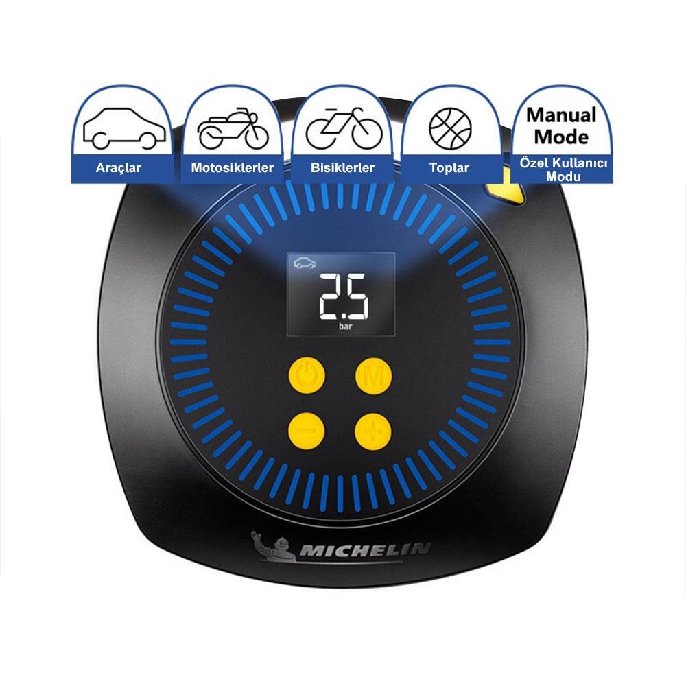 MichelinMichelin MC27010 12Volt 100 PSI Ayarlanabilir Dijital Basınç Göstergeli Hava PompasıMC27010