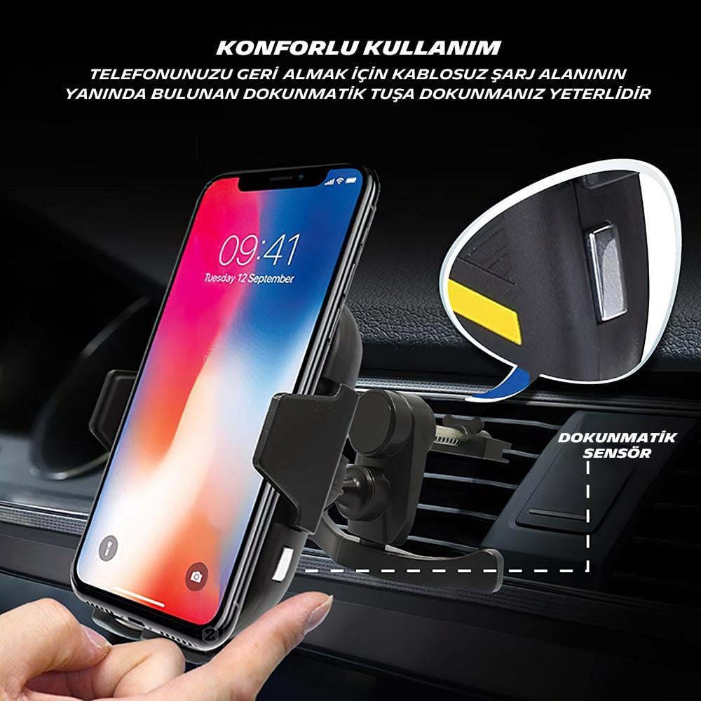 MichelinMichelin MC33368 Wireless Telefon Şarj Cihazı ve Dokunmatik Akıllı Telefon TutucuMC33368