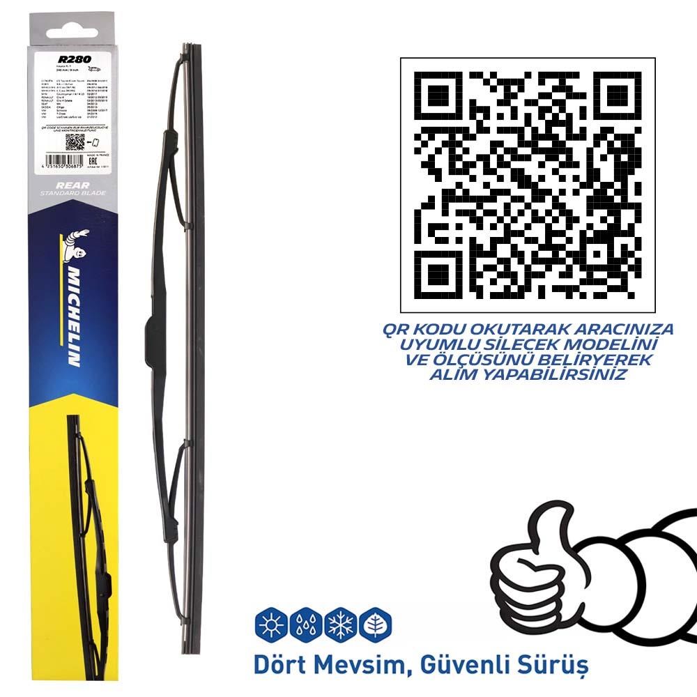 MichelinMichelin Rainforce™ MCR280 28CM 1 Adet Universal Telli Arka SilecekMCR280