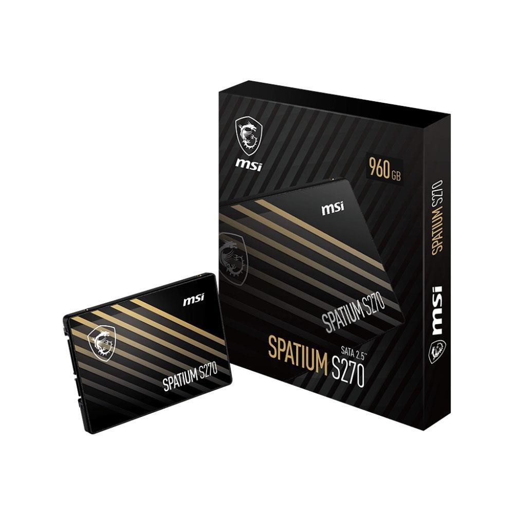 MSIMsi 960GB Spatium S270 SATA 3.0 (500MB Okuma - 450MB Yazma) Ssd Disk4711377001175