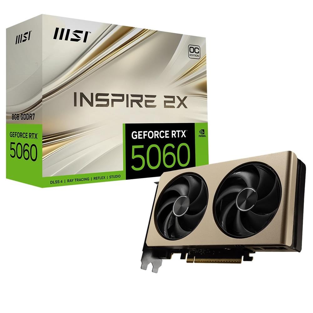 MSIMsi GeForce RTX5060 8G INSPIRE 2X OC 8GB GDDR7 128 Bit DLSS 4 Ekran Kartı4711377344210