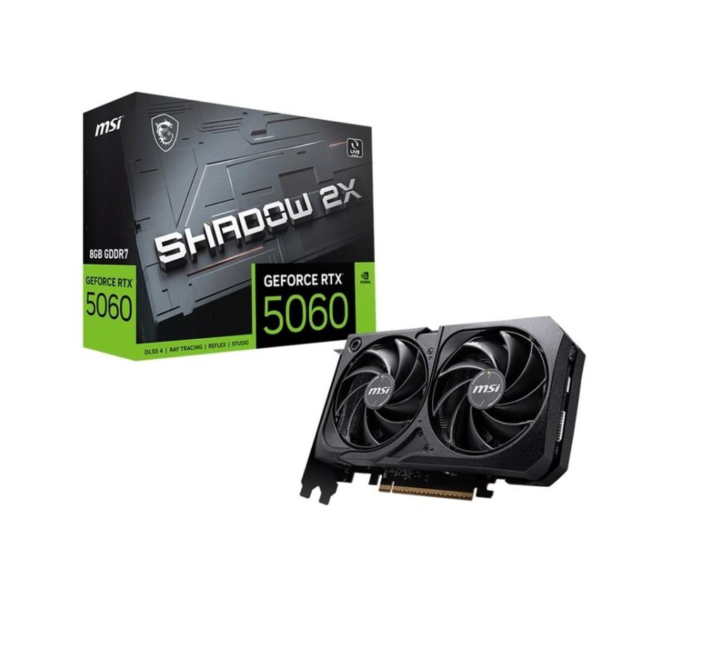 MSIMsi Geforce RTX5060 8GB Shadow 2x GDDR7 128BIT DX12 Gaming Ekran Kartı Çift Fanlı Soğutma4711377344234