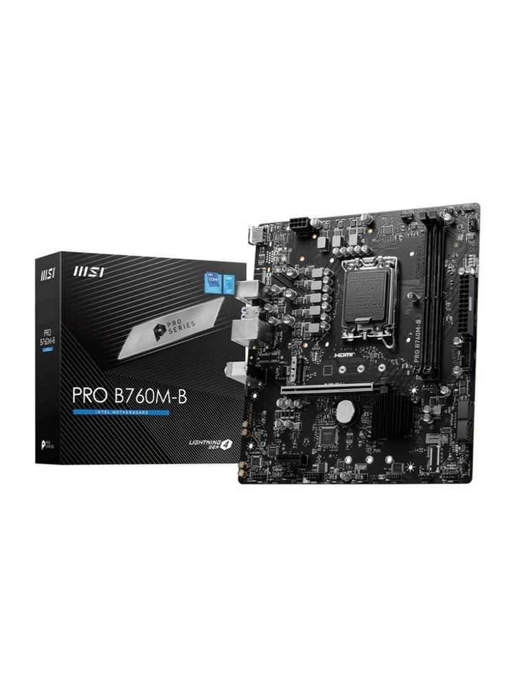 MSIMsı Pro B760M-B DDR4 4800Mhz (OC) M.2 1700p mATX Anakart4711377136334