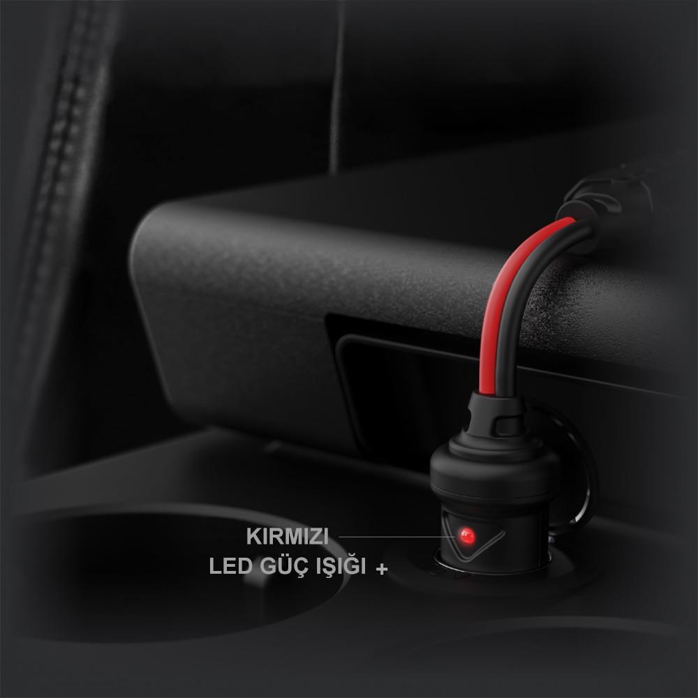 NOCONOCO GC020 İkili Çakmaklık Çoğaltıcı KabloGC020